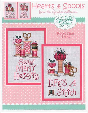 Hearts & Spools by Sue Hillis Designs Counted Cross Stitch Pattern