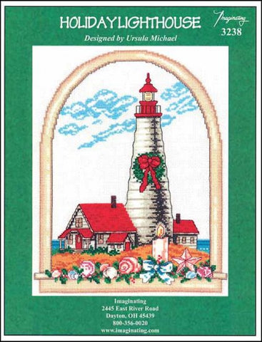 Holiday Lighthouse by Imaginating Counted Cross Stitch Pattern