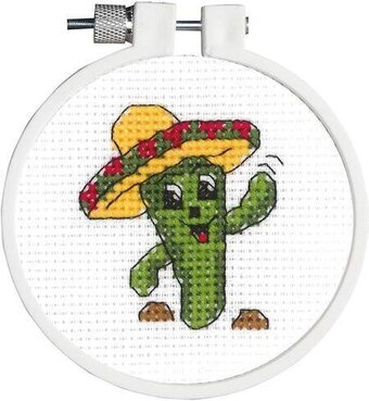 Carlos The Cactus Janlynn/Kid Stitch Mini Counted Cross Stitch Kit 3