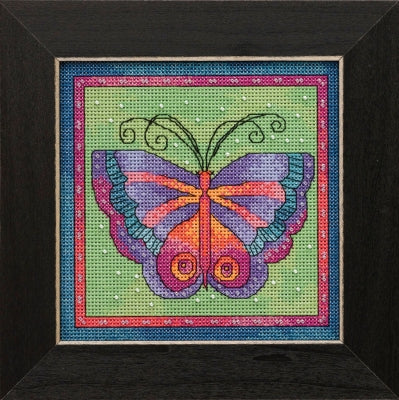 Laurel Burch Butterfly Lime by Mill Hill Counted Cross Stitch Kit