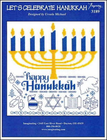 Let's Celebrate Hanukkah by Imaginating Counted Cross Stitch Pattern