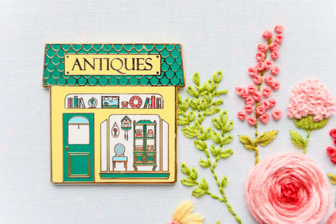 Antique Shop Main Street Magnetic Needle Minder by Flamingo Toes