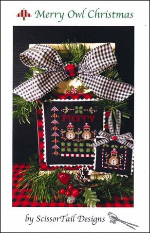 Merry Owl Christmas By Scissor Tail Designs Counted Cross Stitch Pattern