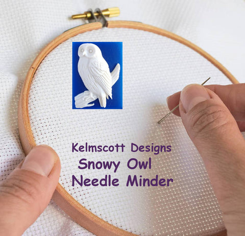Snowy Owl NEEDLE MINDER By Kelmscott Designs