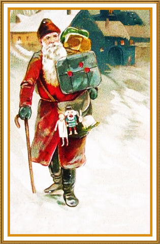 Father Christmas Santa Claus 90 Holiday Counted Cross Stitch Pattern