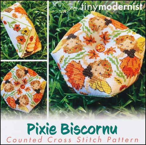 Pixie Biscornu By The Tiny Modernist Counted Cross Stitch Pattern