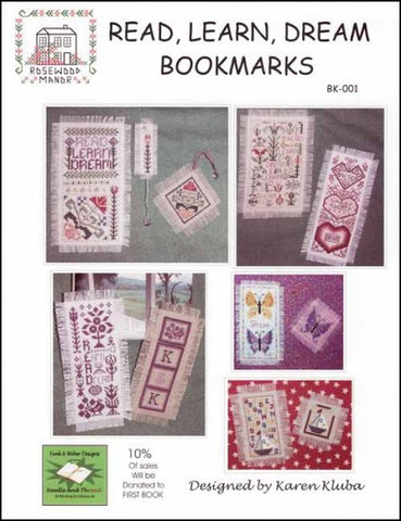 Read, Learn, Dream Bookmarks  by Rosewood Manor Counted Cross Stitch Pattern