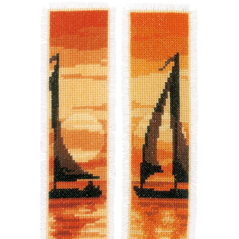 SAILING at SUNSET Vervaco Bookmark Counted Cross Stitch Kit 2.5