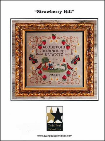 Strawberry Hill by Twin Peak Primitives Counted Cross Stitch Pattern
