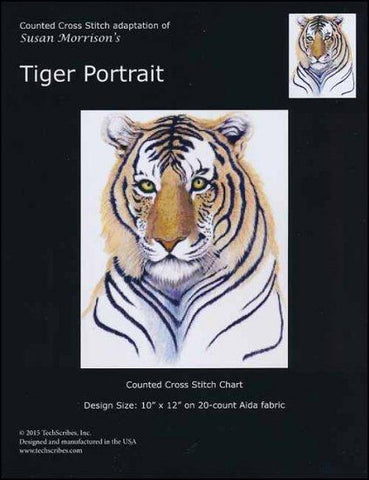 Tiger Portrait by Techscribes Counted Cross Stitch Pattern