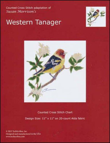 Western Tanager by Techscribes Counted Cross Stitch Pattern
