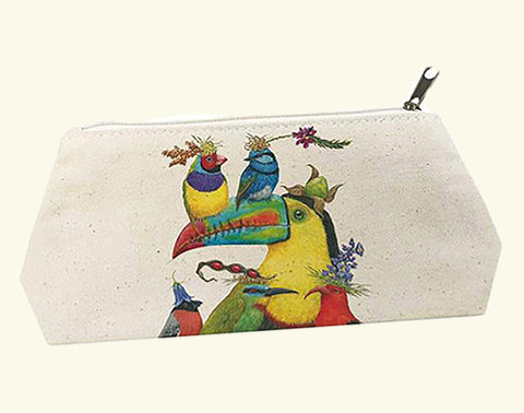 World Travelers Birds Canvas Large Organizer Bag by Contemporary Artist Vicki Sawyer from PPD