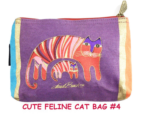 Laurel Burch Canvas Organizer CUTE FELINE CAT Bag #4