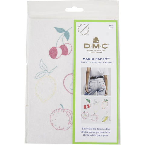 FRUIT-DMC Magic Paper Pre-Printed EMBROIDERY  Needlework Design Great for a New Stitcher!