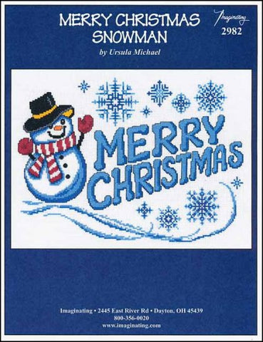 Merry Christmas Snowman by Imaginating Counted Cross Stitch Pattern