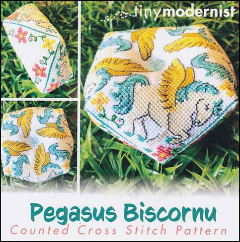 Pegasus Biscornu By The Tiny Modernist Counted Cross Stitch Pattern