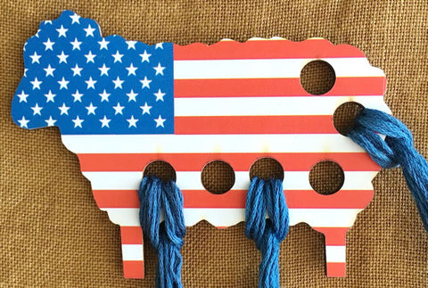 Kelmscott Design's USA Flag Sheep Thread Keep