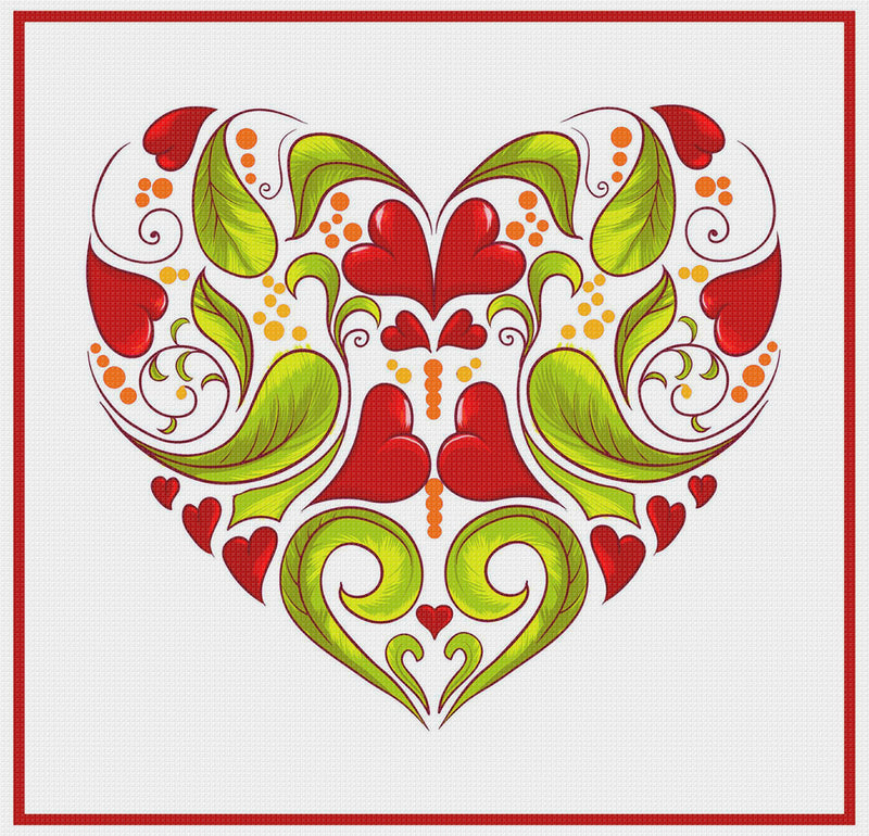 LOVE HEARTS and VALENTINES INSPIRED Counted Cross Stitch Charts Patterns