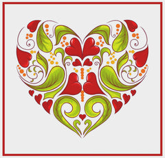 LOVE HEARTS and VALENTINES INSPIRED Counted Cross Stitch Charts Patterns