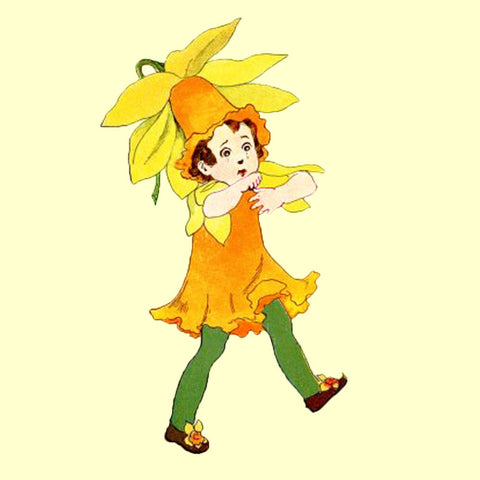 The Daffodil Flower Fairy by Elizabeth Gordon Counted Cross Stitch Pattern DIGITAL DOWNLOAD