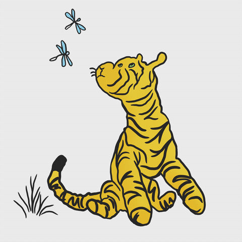 Tigger and the Dragonflies from Winnie The Pooh Counted Cross Stitch Pattern