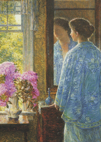 Portrait of Catherine by American Impressionist Painter Childe Hassam Counted Cross Stitch Pattern