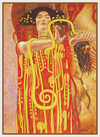 Art Nouveau Artist Gustav Klimt's Hygeia Counted Cross Stitch Pattern