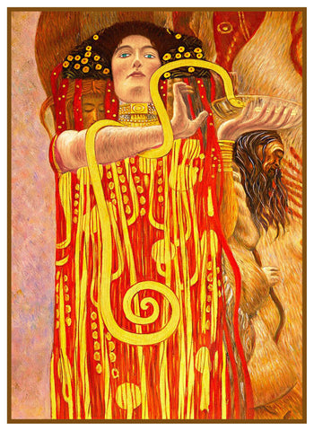 Art Nouveau Artist Gustav Klimt's Hygeia Counted Cross Stitch Pattern DIGITAL DOWNLOAD