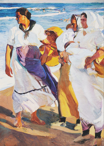 Fisherwomen From Valencia by Joaquin Sorolla y Bastida Counted Cross Stitch Pattern