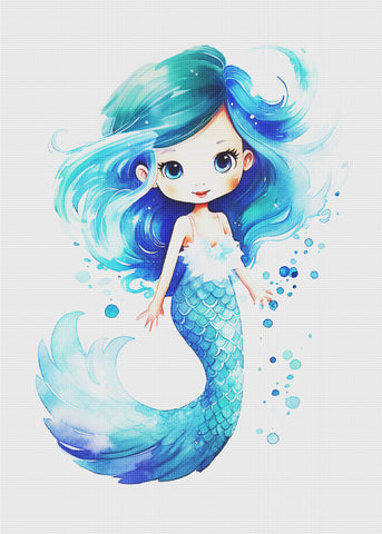 The Little Mermaid Counted Cross Stitch Pattern