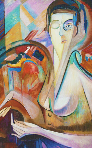 Self Portrait by Alice Bailly Counted Cross Stitch Pattern