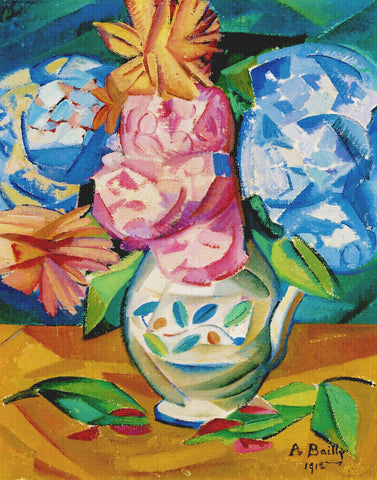 Bouquet of Hydrangeas by Alice Bailly Counted Cross Stitch Pattern