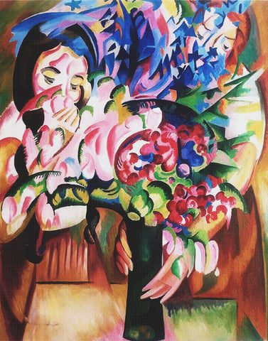 Flowers and Figures by Alice Bailly Counted Cross Stitch Pattern