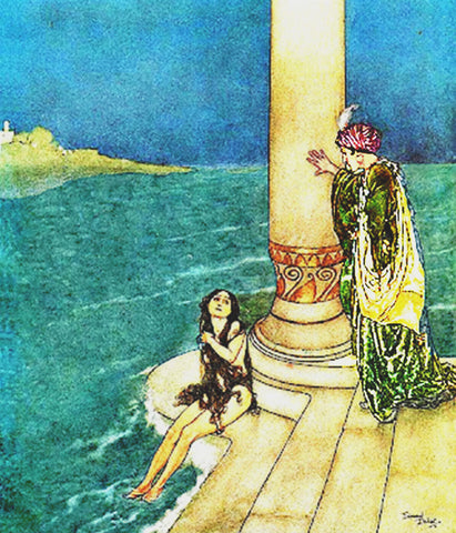 The Mermaid and the Prince Inspired by Edmund Dulac