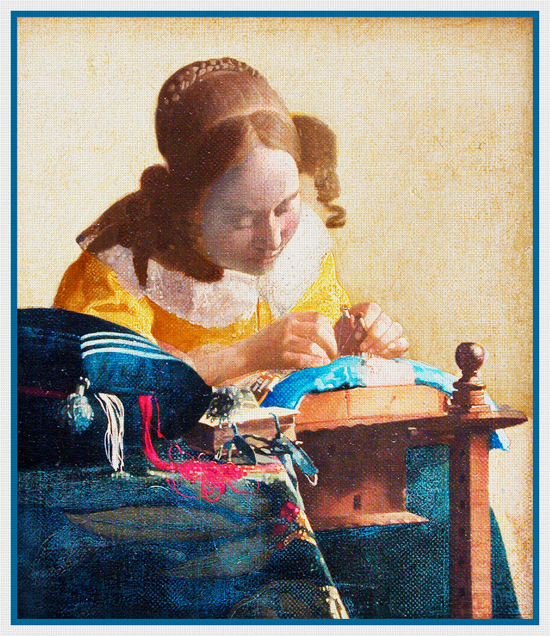 Deluxe Treasury Dutch Artist Johannes Vermeer # 1-Three Counted Cross Stitch Patterns Charts