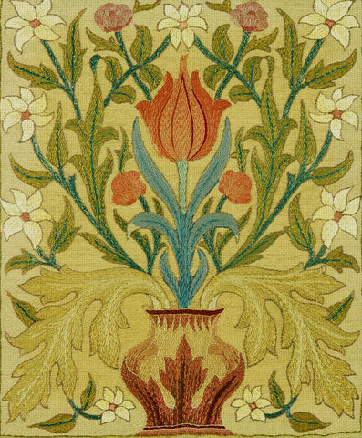 Tulip[ Pot By May Morris Counted Cross Stitch Pattern