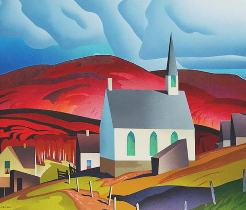 AJ Casson Northern Church Ontario Canada Landscape Counted Cross Stitch Pattern