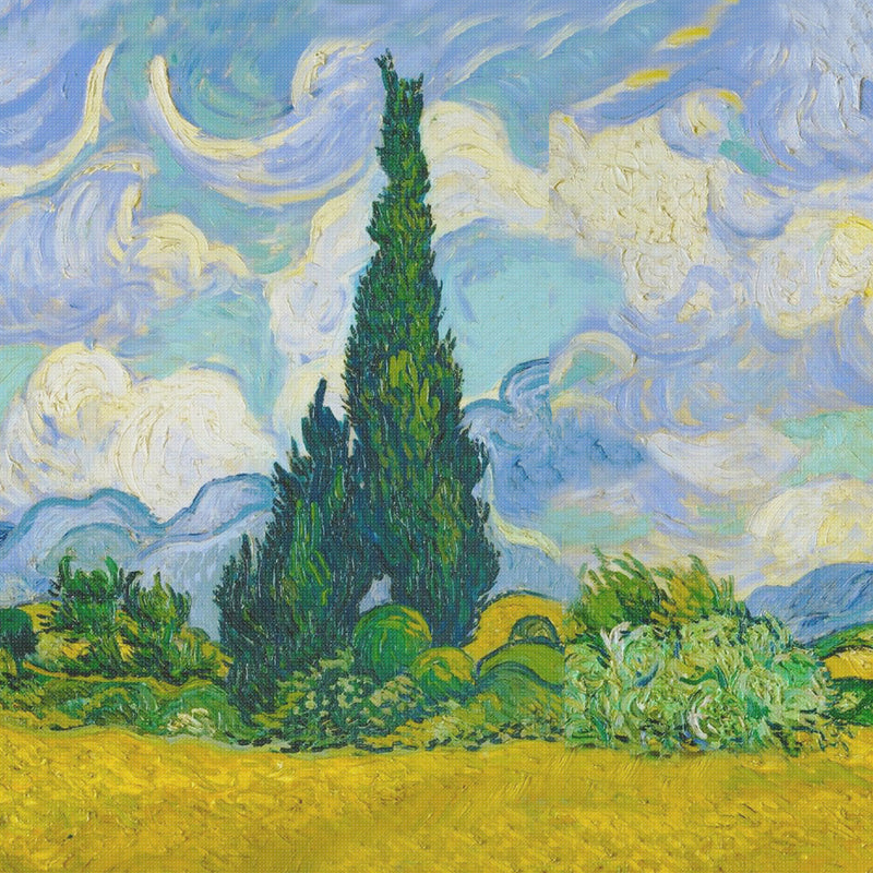 Cypress Trees Detail by Vincent Van Gogh Counted Cross Stitch Pattern