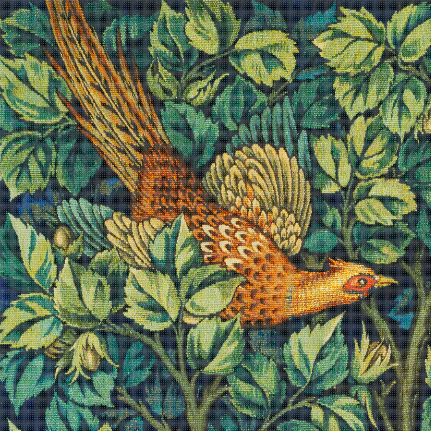 thumbnail image 2 of Orenco Originals Peacock Counted Cross Stitch Pattern - William Morris Design For 14 Count Fabric 2 of 11