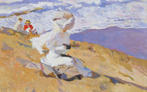 Capturing The Moment Javea by Joaquin Sorolla y Bastida Counted Cross Stitch Pattern