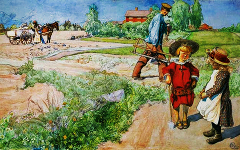 On The Farm inspired by Swedish Carl Larsson  Counted Cross Stitch Pattern