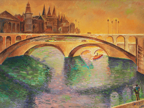 A Paris Bridge by Alice Bailly Counted Cross Stitch Pattern