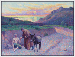 The Good Samaritan inspired French Maximilien Luce Counted Cross Stitch Pattern DIGITAL DOWNLOAD
