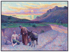 The Good Samaritan inspired French Maximilien Luce Counted Cross Stitch Pattern DIGITAL DOWNLOAD