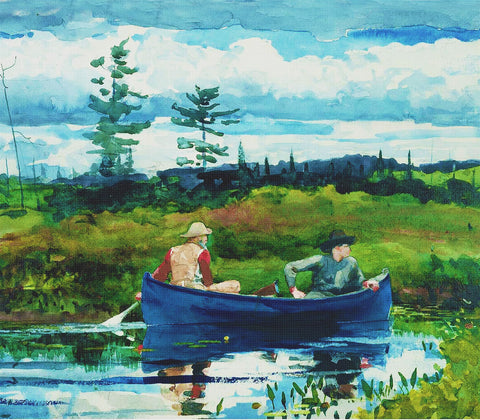 The Blue Boat by Winslow Homer Counted Cross Stitch Pattern