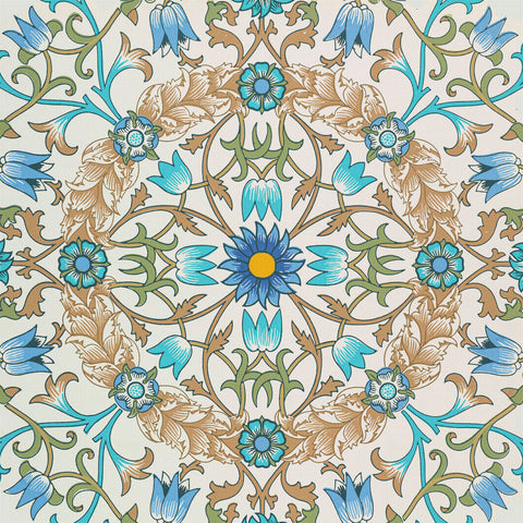 Spring Floral Wreath by Arts and Crafts Movement Founder William Morris Counted Cross Stitch Chart