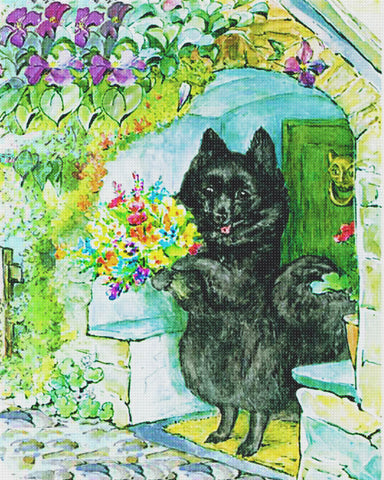 Duchess on the Porch inspired by Beatrix Potter Counted Cross Stitch Pattern