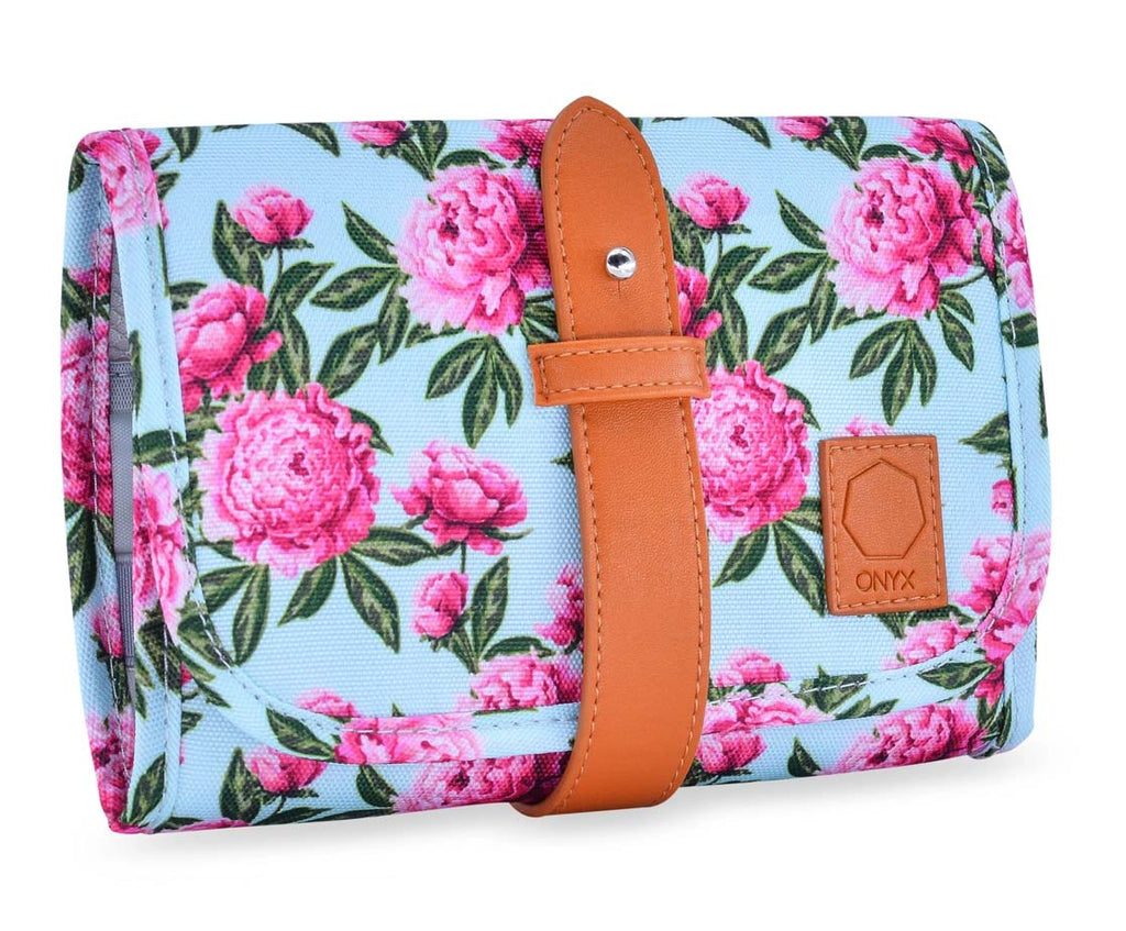 Floral Roll Bag - Travel Accessories Craft Stitcher Organizer Tidy Roll