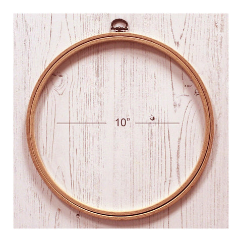 Nurge Hanging Picture Hoops-Natural Wood-10 Inch Diameter
