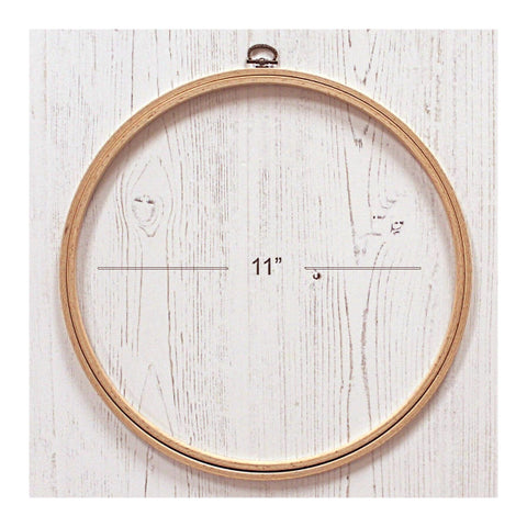 Nurge Hanging Picture Hoops-Natural Wood-11 Inch Diameter